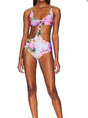 NWT Agua Bendita × REVOLVE Laine One Piece in - size S/  Color: Lilac Prairie